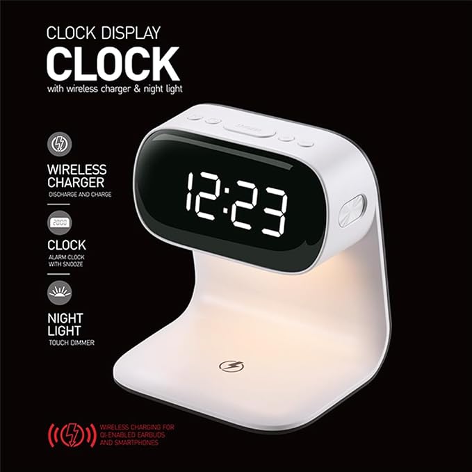 Multi Functions Alarm Clock A40 White