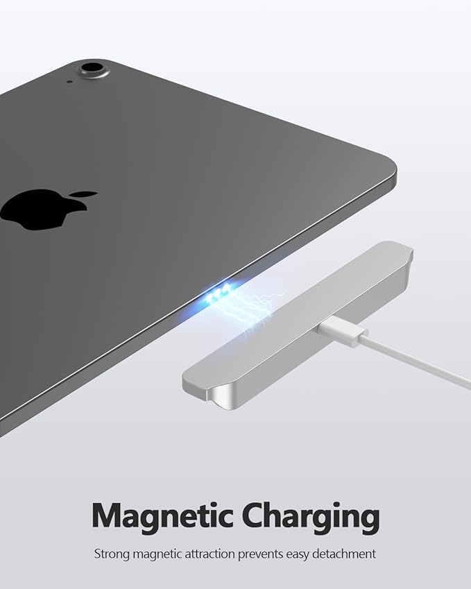 Magnetic Wireless Charger for iPad 10th Generation iPad (A16) Only 18W Fast Charging Smart Connector Alloy Wireless Charging Pad with USB-C Cord Cable