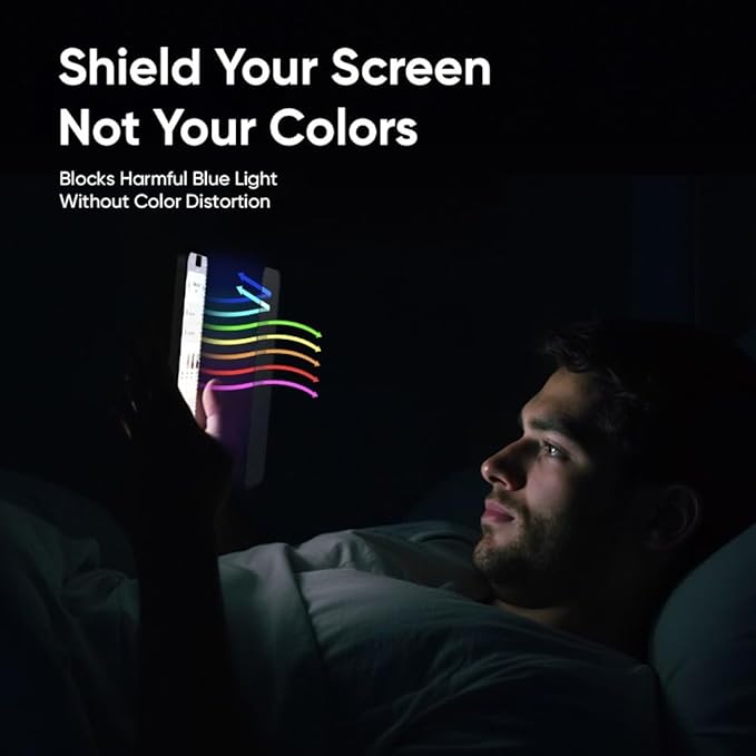 FLOLAB NanoArmour ONETIME MAX for iPhone 16 Pro Screen Protector: Clear Anti-Blue Light Screen ProtectorInfinity Edge Military-Grade Tempered Glass Durable Easy Install Dust-Free