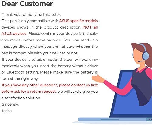 Stylus Pen for ASUS Touchscreen Devices Active Digital Pen with Ultra-Fine Tip 1024 Pressure Sensitivity Palm Rejection for Precision Drawing and Writing