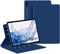 Magnetic Case for Galaxy Tab S8 Plus 12.4 inch 2022/Galaxy Tab S7 FE 2021/Galaxy Tab S7 Plus 2020 with Pen Holder Lightweight and Slim Magnetic Stand Case with Auto Sleep/Wake Blue