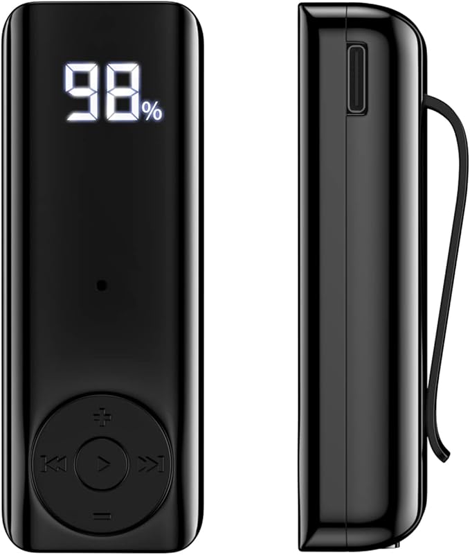 Bluetooth 5.2 Adaptor for Wireless Headphones 60H Battery Life Bluetooth Receiver with LED Digital Display &amp Noise Cancelling Mic Wireless Audio Receiver for Speakers Car/Home Stereo