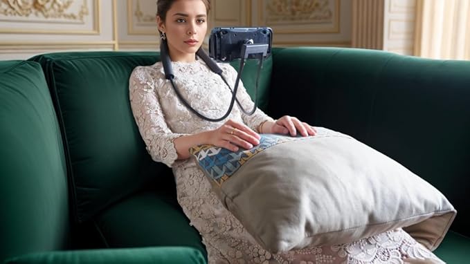 2in1 Cell Phone Neck Holder Handfree for Sleeping Magnetic Lazy Neck Phone Mount for Bedroom Reading Watching Movie
