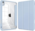 Tuiklol for iPad (A16 Chip) 11th Generation 11 inch 2025 / iPad 10th Generation 10.9 inch 2022 Case Buit in Pencil Holder with Clear Back Shell Cover Trifold Stand Auto Wake/Sleep Blue