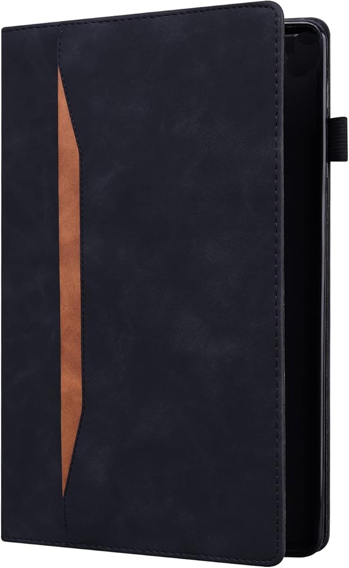 Case for Samsung Galaxy Tab S10 FE+/S10 FE Plus 13.1 Inch 2025 Model (SM-X620/SM-X626B) with Pencil Holder/Pocket/Card Slots Folio Stand PU Leather TPU Back Shockproof Wallet Cover Black