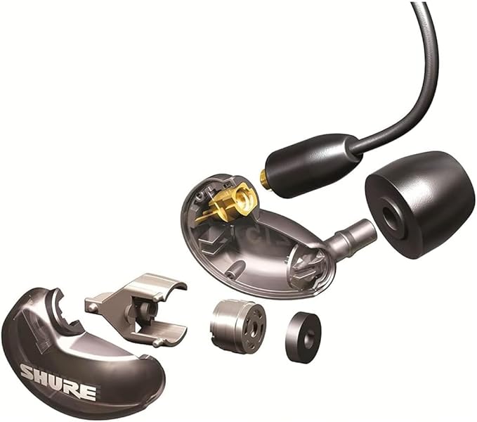 Shure SE215 PRO Wired Earbuds Professional Sound Isolating Earphones with Clear Sound Deep Bass Secure in-Ear Fit Carrying Case Black (SE215-K)