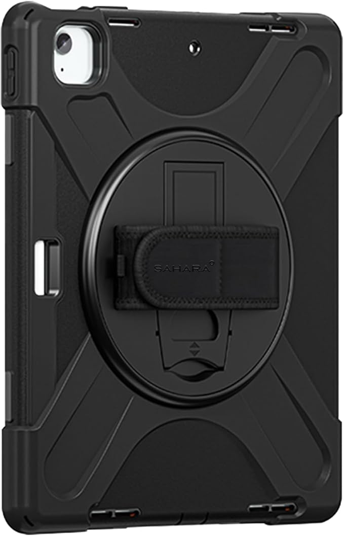 Sahara for iPad Air 13-inch (M4 2026 / M3 2025 / M2 2024) Case - Heavy-Duty Protective Cover with Screen Protector Kickstand Rotating Hand Strap &amp Shoulder Strap Raider-X Series