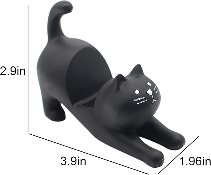 Stretching Black Cat