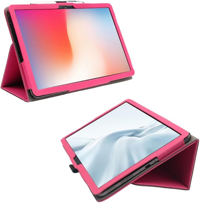 Compatible with XPPen Magic Drawing 12.2-INCH Tablet case Full Coverage Ultra Slim PU Leather Cover Case Folding Stand Cover Protective Tablet Cover with Hand Strap Magnet (Rose red)