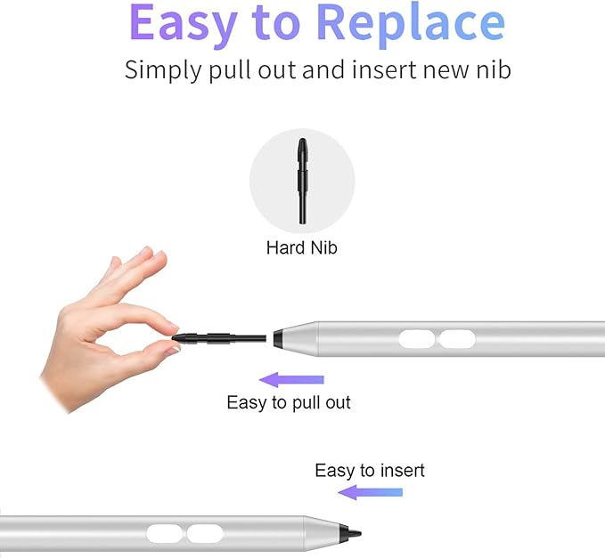 Active Stylus Pen for HP OmniBook Envy x360 Pavilion x360 Spectre x360 2500h Battery Life Rechargeable Touchscreen Pen with Palm Rejection &amp 1024 Pressure Sensitivity for HP Touchscreen Laptops