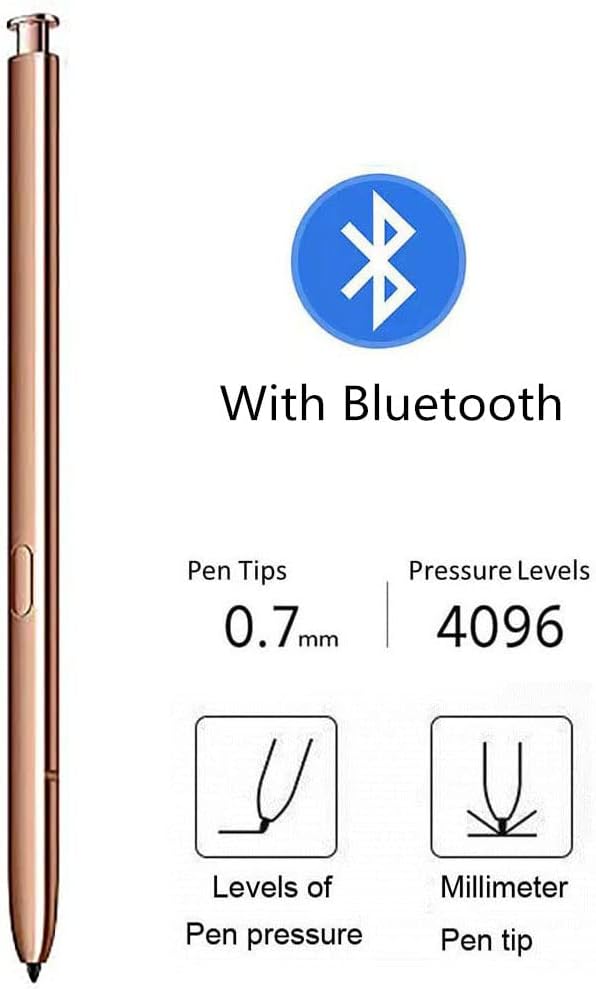 Note 20 S Pen (WithBluetooth) Replacement Compatible with Samsung Galaxy Note 20 Note 20 Ultra 5G Stylus Touch S Pen with Tips/Nibs (Bronze)