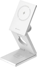 ADAM elements Mag Z 3-in-1 Foldable Travel Charging Station Magnetic Wireless Charger for iPhone 17-12 Apple Watch AirPods &amp Samsung Galaxy Watch Compact Portable Stand for Desk &amp Travel (