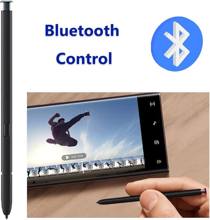 Galaxy S22 Ultra Pen with Bluetooth for Samsung Galaxy S22 Ultra 5G Stylus Pen Replacement with Remote Control for Samsung Galaxy S22 Ultra S Pen Phantom Black