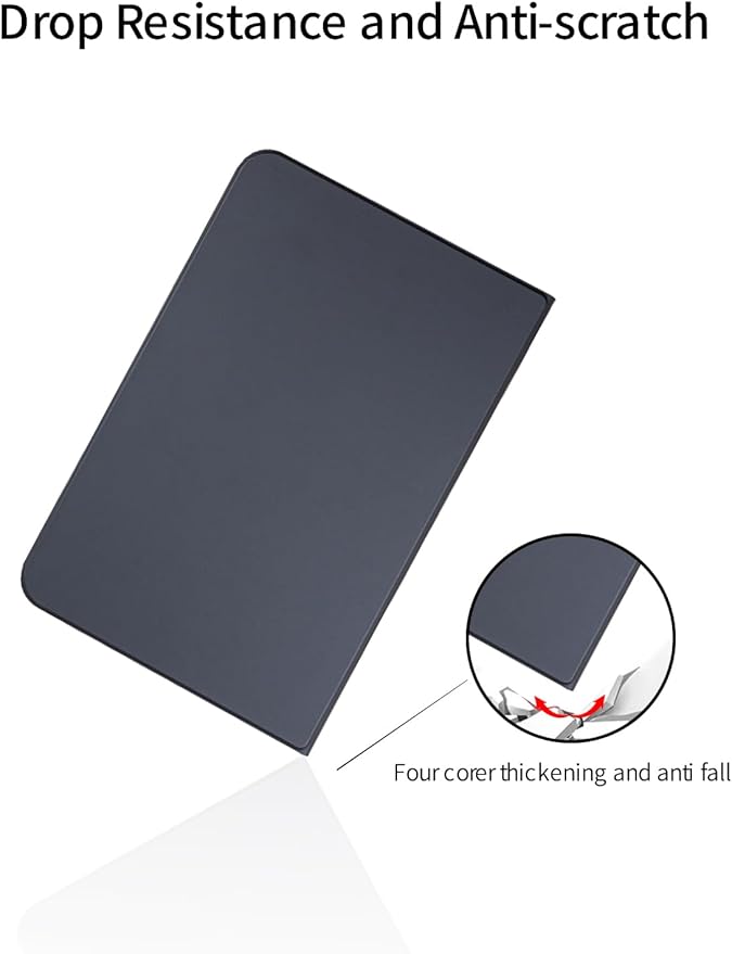 for TABWEE T60 Pro 13.4 Inch Android Tablet CaseBOVUGAC Folding Stand Protective CoverFull Protection Premium TPU+PUScratch Resistant(Grey)