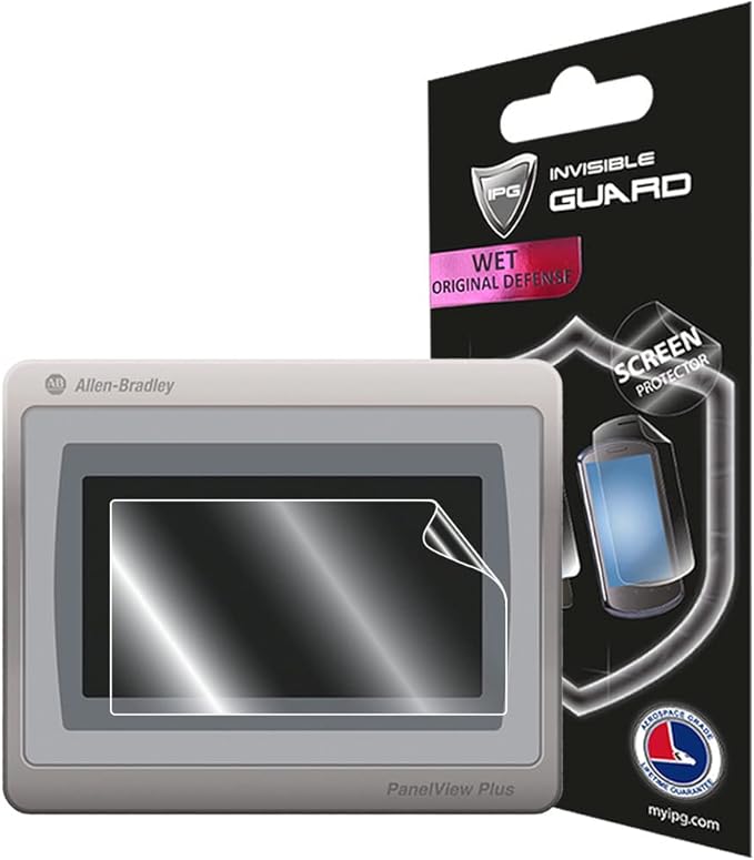 IPG For Allen Bradley PanelView Plus 7 Standard Screen Protector Hydrogel Invisible Ultra HD Clear Film Anti Scratch Skin Guard - Smooth/Self-Healing/Bubble -Free (4 Inches Touch (6 Units))