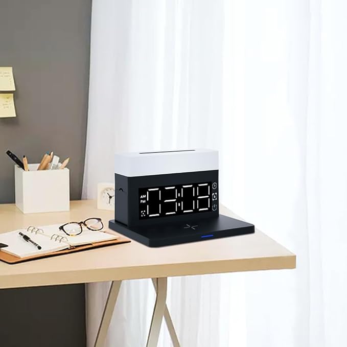 Multifunctional Alarm Clock Black