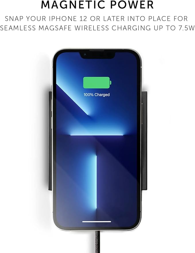 Native Union Drop Magnetic Wireless Charger – Non-Slip MagSafe Wireless Charging Pad for iPhone 15 15 Plus 15 Pro 15 Pro Max iPhone 8 to iPhone 15 – 15W Fast-Charging for Qi-Compatible Devices