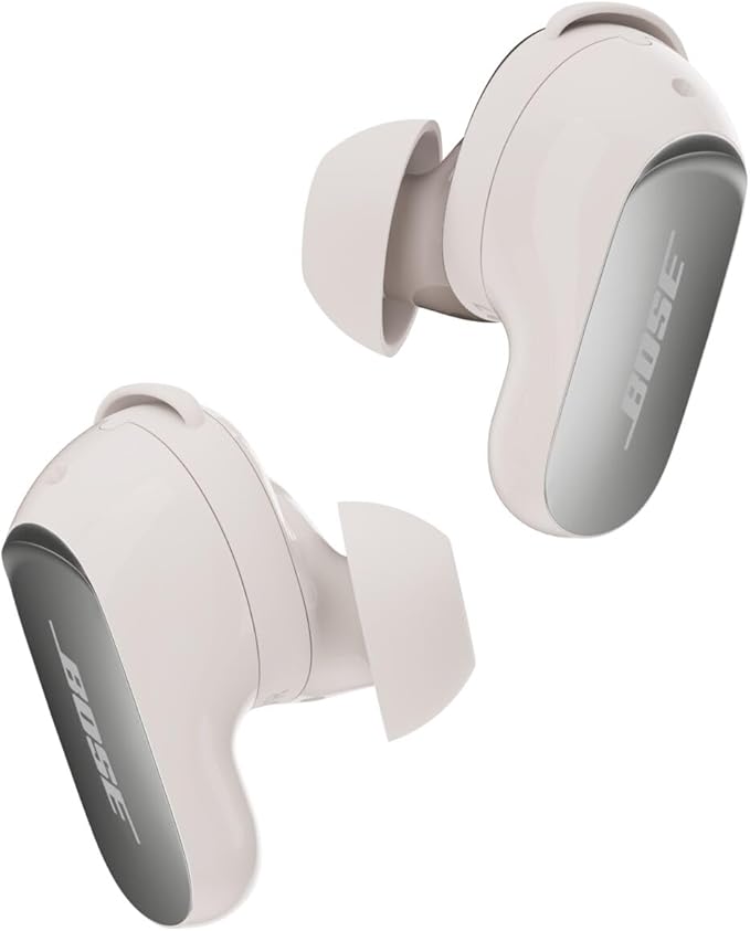 Bose QuietComfort Ultra Earbuds (2nd Gen) - Wireless Noise Cancelling Earbuds with Mic Immersive Audio USB-C Charging Up to 6 Hours Battery IPX4 Rating White Smoke