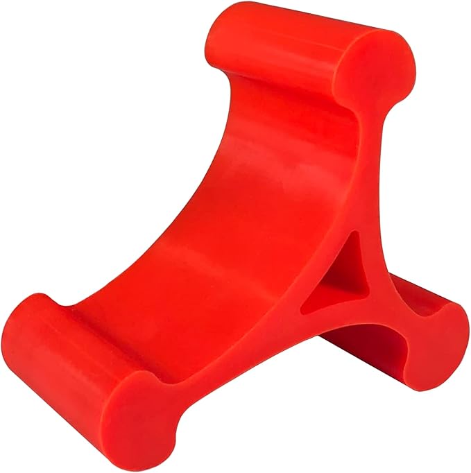 Skalene Phone Stand - 100% Silicone Rubber Adjustable Phone Holder Prop Rest - Desk Office Home Kitchen Accessory (Flash Red)