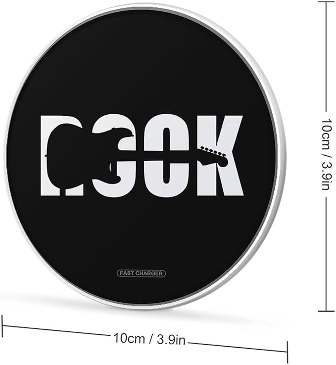 Rock Guitar Fast Portable Charger 10W Funny Graphic Phone Charging Pad with USB Cable