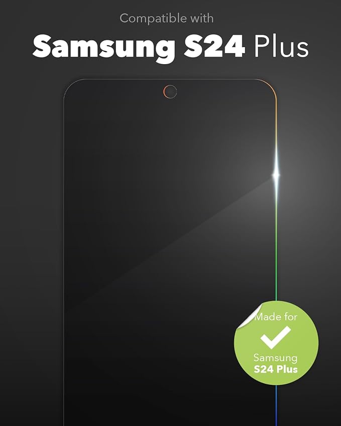 ZAGG InvisibleShield Fusion Privacy Anti-Glare Samsung Galaxy S24+ Screen Protector - Hybrid Polymer 2-Way Privacy Filter Matte Finish Scratch Resistant Eco-Friendly