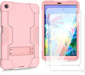 Mignova Case for LG G Pad 5 10.1 inch Tablet Case Hybrid Kids Friendly Shockproof Hybrid Case Come with for LG G Pad 5 10.1 inch FHD Tablet 2019 Tempered Glass Screen Protector (Rose Gold+2 Pcs)