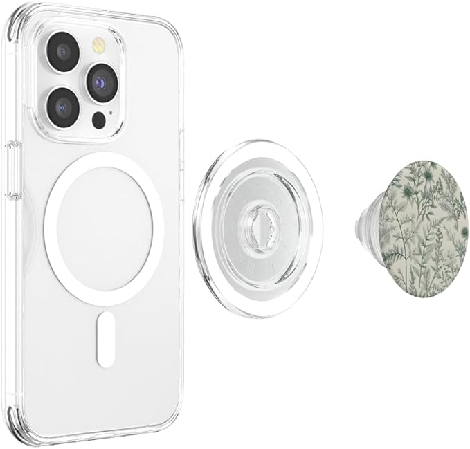 Sage Garden Green Floral PopSockets PopGrip for MagSafe