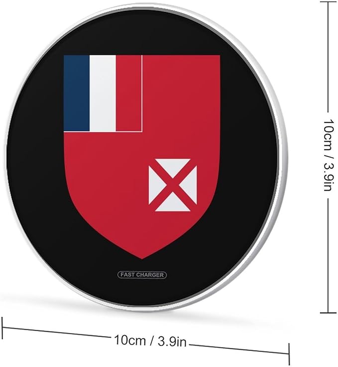 Wallis and Futuna Logo Fast Portable Charger 10W Funny Graphic Phone Charging Pad with USB Cable