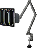 Spigen OneTap Clamp Tablet Stand Designed for All iPad/Pro/Air/Mini Models Compatible with 8.3 / 10.9 / Pro 11 / 12.9 / 13 Premium Adjustable Multi-Angle Magnetic Stand - Space Gray