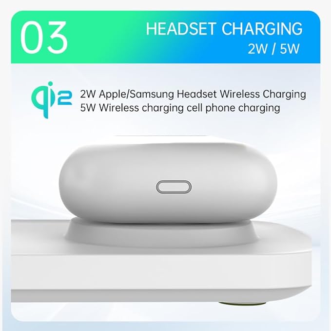 B0D8VYKY3B：Wireless Charging Station3 in 1 Charging StationWireless Charger Stand for iPhone 16/15/14/13 SeriesWatch Airpods Magnetic Wireless Charger StandAdjustable Angle Travel Charger (WHITE)