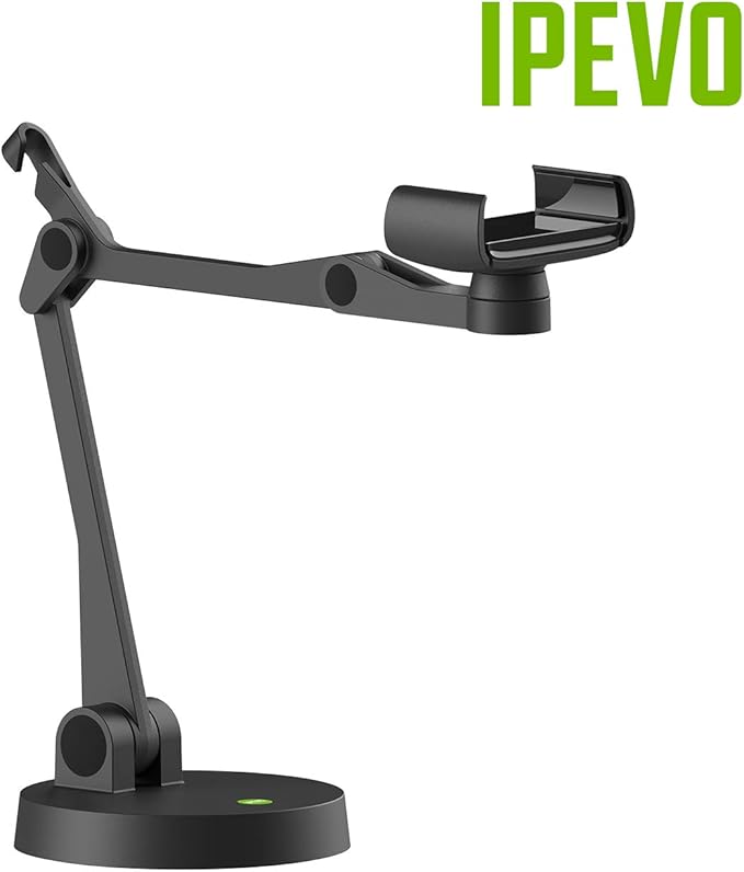 IPEVO Uplift Multi-Angle Arm for Smartphones Multi-Jointed Phone Holder for Visual Communication and Presentations Small Footprint Smartphone Stand for Remote Work and Distance Learning.