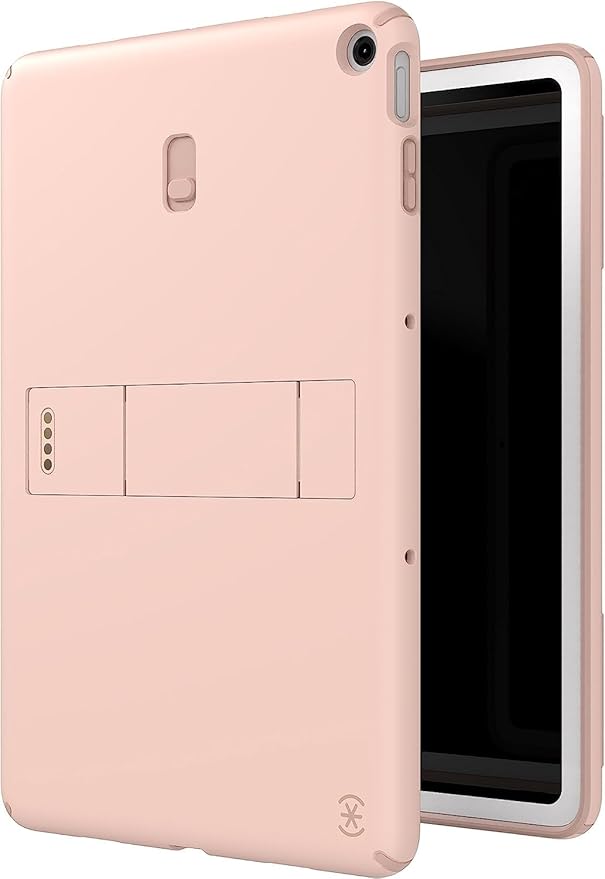 Speck Google Pixel Tablet 2023 Case and Stand - Full Back Thin Scratch Resistant Drop Protection &amp Adjustable Kickstand - Works with Google Pixel Charging Speaker Dock - Coral &amp Rose Standy