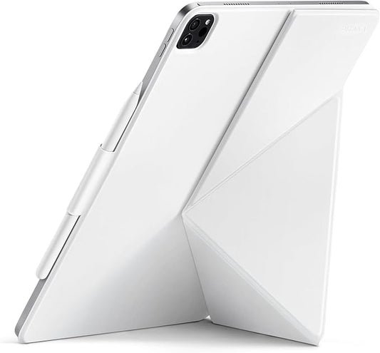 PITAKA iPad Pro 12.9 Case Compatible with iPad Air M4/M3/M2 13 Inch &amp iPad Pro 12.9 (3-6th Gen) 2022/2021/2020/2018 Lightweight Portrait/Landscape Magnetic Case with 4 Standing Angles - White