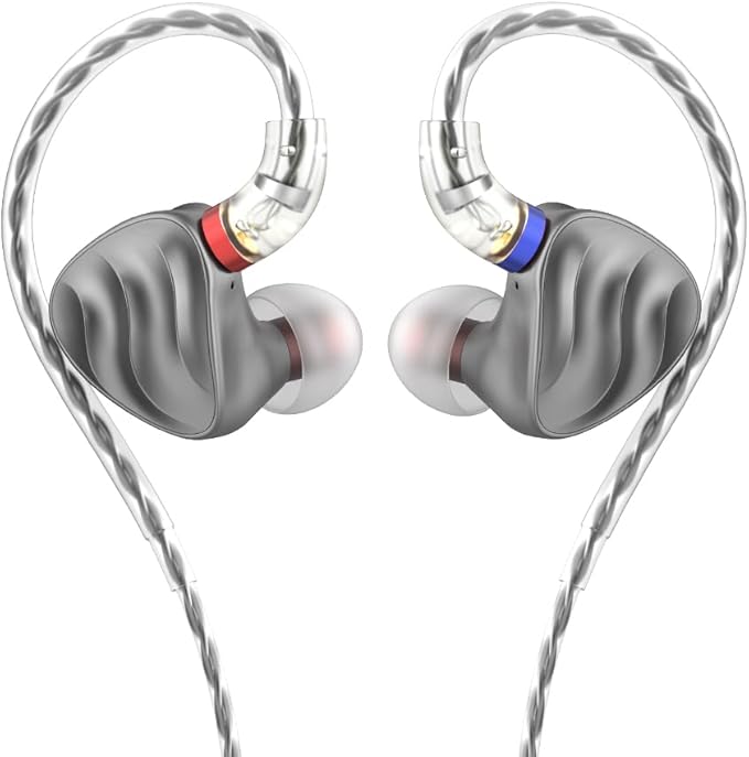 FIIO FH3 HiFi Earphones 3 Drivers (1 Dynamic + 2 Knowles BA) in-Ear Earphones High Resolution Bass Sound High Fidelity for Smartphone/PC/Tablet (Titanium)