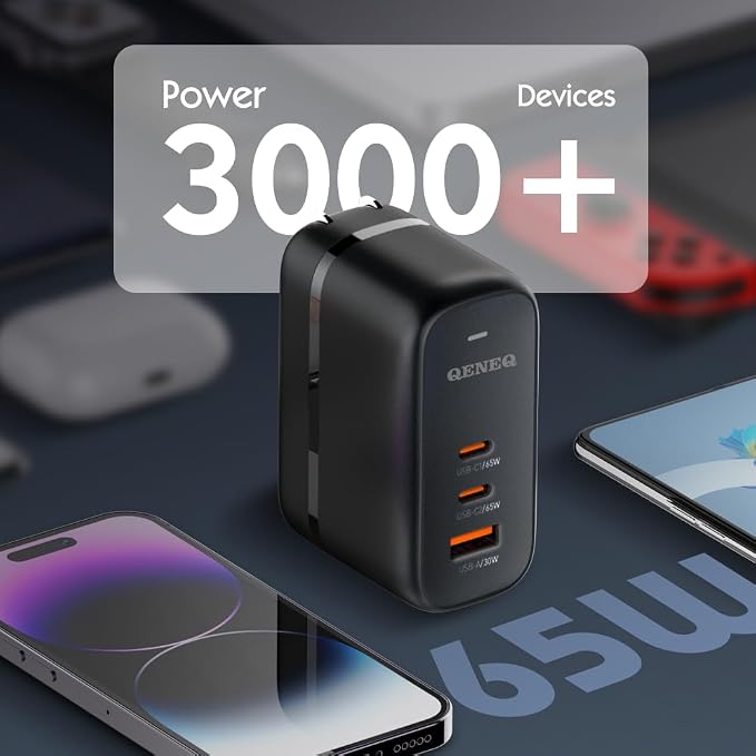 65W&3plug&3cable&cord