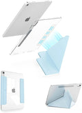 Feams Y Fold Folio for iPad Air 11 inch Case M4/M3/M2 (2026/2025/2024) iPad Air 5th/4th Gen 10.9 Inch 2022/2020 Y-Shaped Stand Magnetic Detachable Front Cover with Clasp &amp Auto Sleep Sky Blue