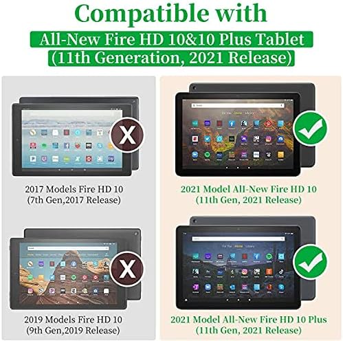 Case for All-New Fire HD 10 &amp 10 Plus Tablet case (10.111th Generation 2021 Released) SDDFRHGH Slim Folio Stand Cover with Auto Wake/Sleep &amp Multi-Angles Viewing-Purple Butterfly