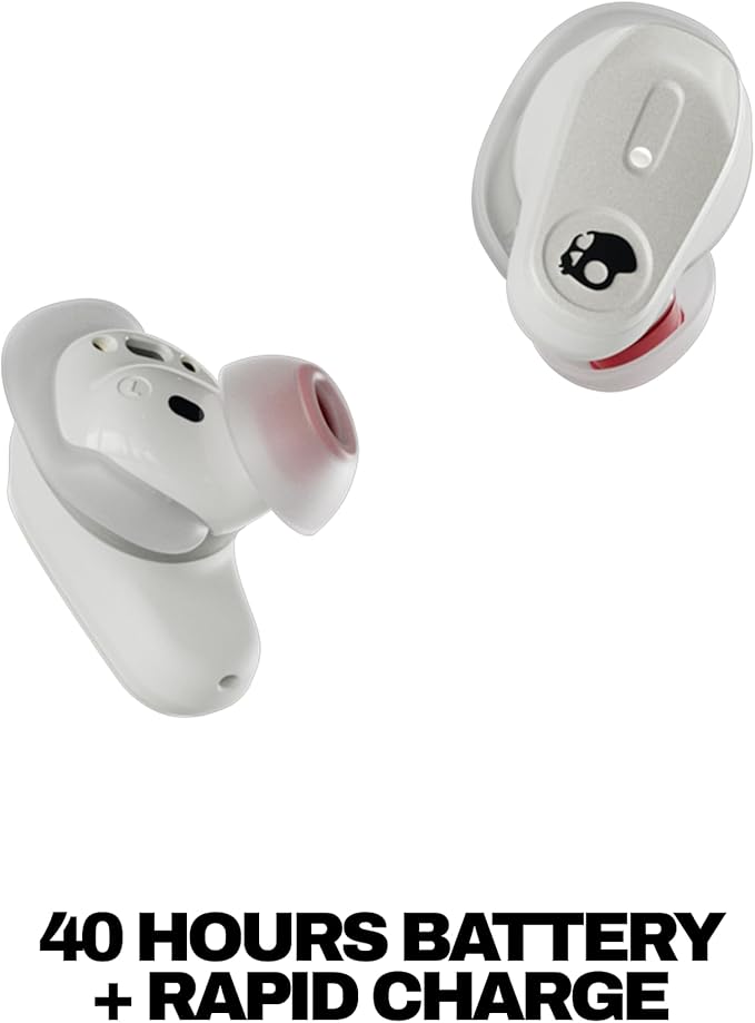 Skullcandy Method 360 ANC Wireless Earbuds Sound by Bose Bluetooth Headphones Premium Noise Cancelling Up to 40 Hrs Battery Sweat and Water Resistant Microphone for iPhone Android - Bone