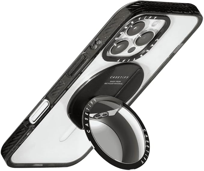 CASETiFY Snappy Grip Stand Compatible with Magsafe - Fisheye - Silver Mirror