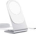 Magnetic Wireless Charger Fast 15W Wireless Charging Station/Pad Qi-Certified Compatible with iPhone 13/12/11/11 Pro Max/XS Galaxy S20/S10 AirPods 3 Silver