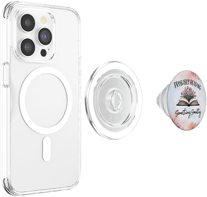 Probably Reading Something Smutty Book Lover Booktrovert PopSockets PopGrip for MagSafe