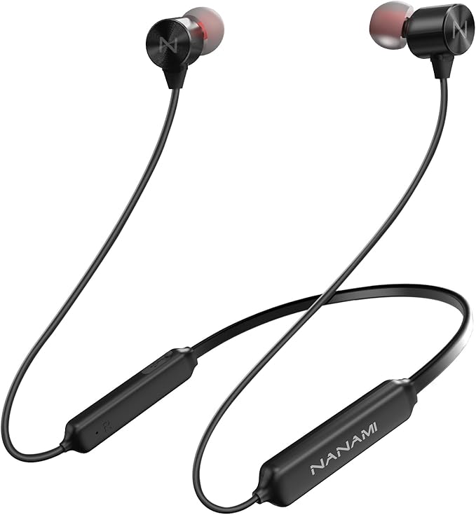 NANAMI Earbuds Update Bluetooth Wireless Headphones IPX7 Waterproof in-Ear Earphones with Mic Magnetic Neckband HiFi Stereo Deep Bass Noise Cancellation Headsets18 Hours Playtime for GymSports