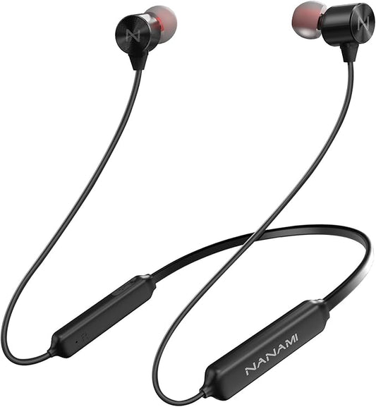 NANAMI Earbuds Update Bluetooth Wireless Headphones IPX7 Waterproof in-Ear Earphones with Mic Magnetic Neckband HiFi Stereo Deep Bass Noise Cancellation Headsets18 Hours Playtime for GymSports