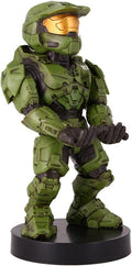 Exquisite Gaming: Halo: Master Chief - Mobile Phone &amp Gaming Controller Holder Device Stand Cable Guys Xbox Licensed Figure Green