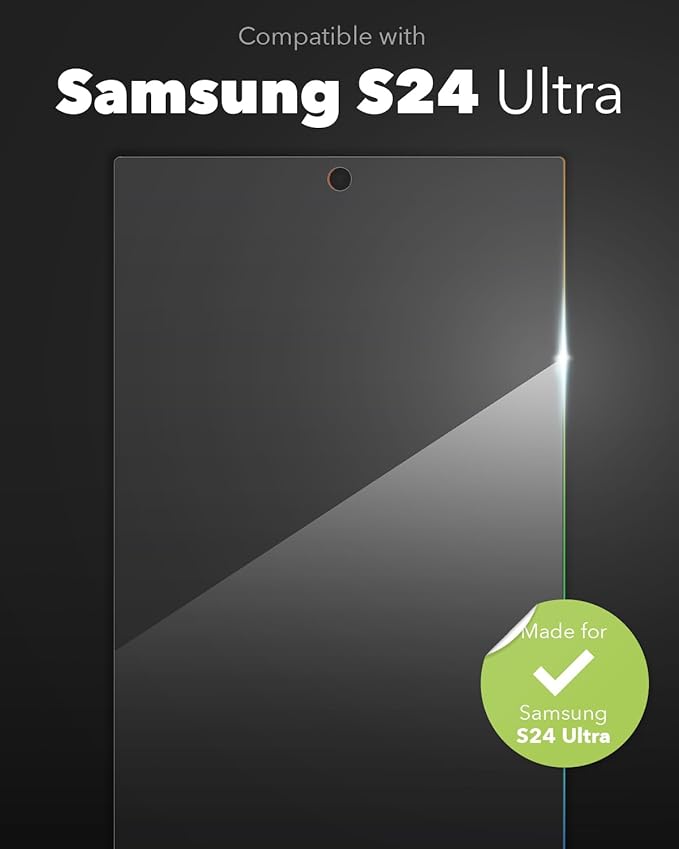 ZAGG InvisibleShield Glass Elite Samsung Galaxy S24 Ultra Screen Protector - Ultra-Strong Aluminosilicate Enhanced Scratch Resistance Recycled Materials EZ Apply Fingerprint and Smudge Resistant
