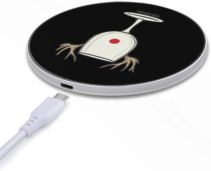 X-mas Winedeerreindeer Wireless Charger Anti-Slip Wireless Charging Pad Slim Charger Mat for Men Women