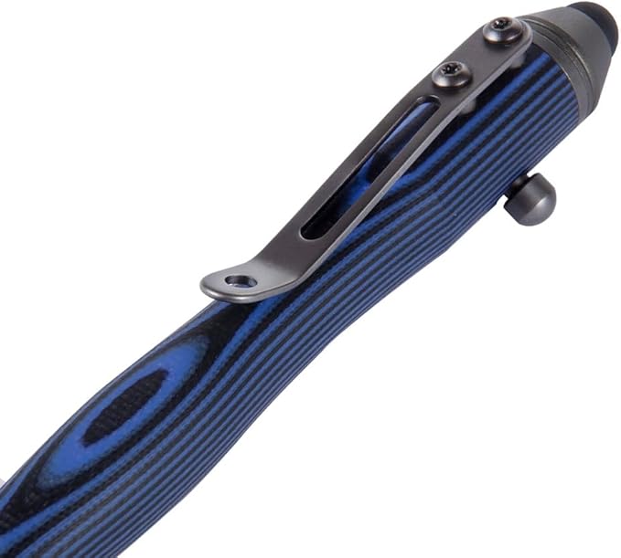 Cool Hand 5.7'' Bolt Action Pens EDC Ballpoint Ink Refillable Stylus for Touch Screen G10 Body w/Pocket Clip Ergonomic Grip with a Free Refill 5375-N