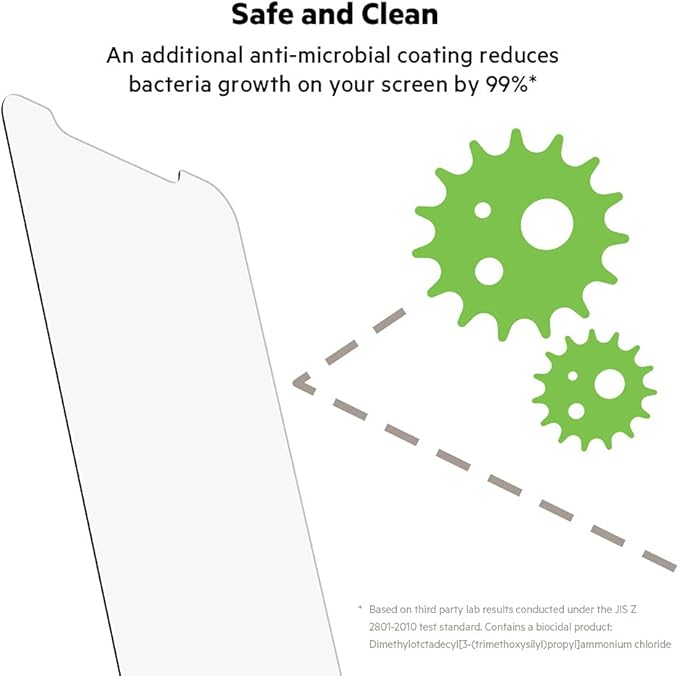 Belkin iPhone 12 Mini Screen Protector TemperedGlass Antimicrobial-Treated