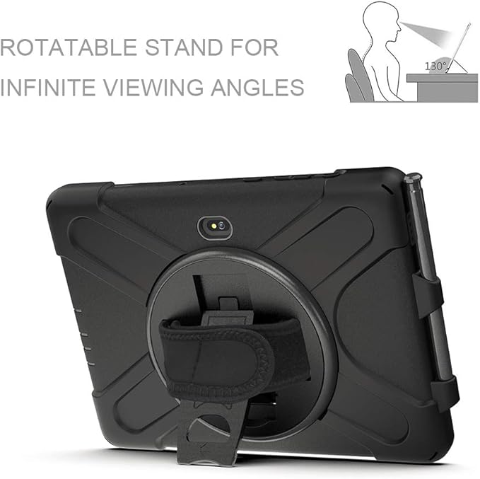 ZenRich for Galaxy Tab Active4 Pro 2022/Galaxy Tab Active Pro 2019 10.1 Case (SM-T630/T638/T540/T547) with S Pen Holder Rugged Heavy Duty Shockproof Case with Kickstand Hand Strap Shoulder Belt