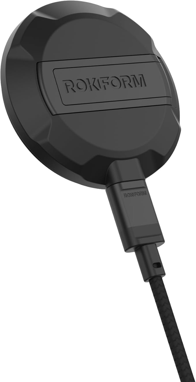 Rokform Magnetic Wireless Charger with Stand Includes USB-C to USB-C Cable (Black)